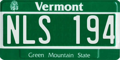 VT license plate NLS194