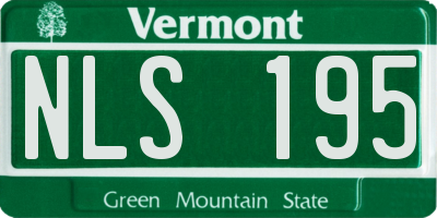 VT license plate NLS195