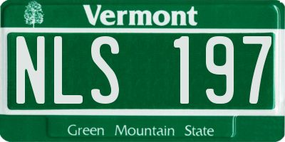 VT license plate NLS197