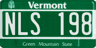VT license plate NLS198