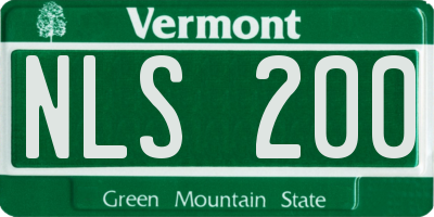 VT license plate NLS200