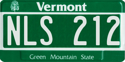 VT license plate NLS212