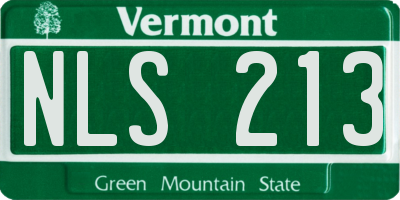 VT license plate NLS213