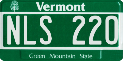 VT license plate NLS220