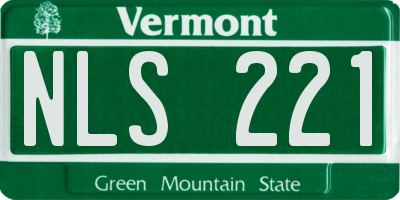 VT license plate NLS221