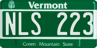 VT license plate NLS223