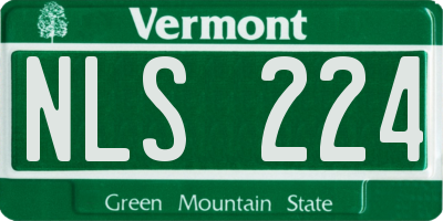 VT license plate NLS224