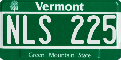 VT license plate NLS225