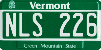 VT license plate NLS226
