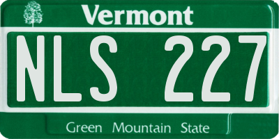VT license plate NLS227