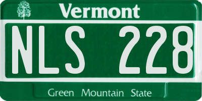 VT license plate NLS228