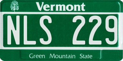 VT license plate NLS229
