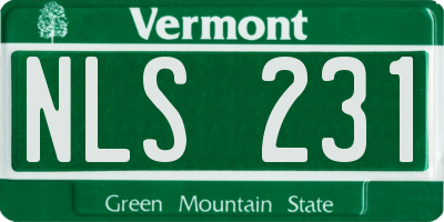 VT license plate NLS231