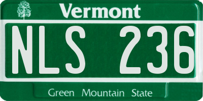 VT license plate NLS236