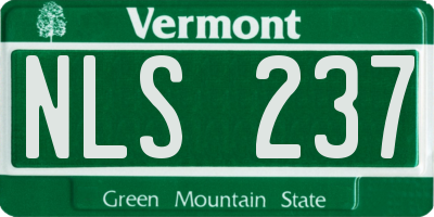 VT license plate NLS237