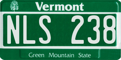 VT license plate NLS238