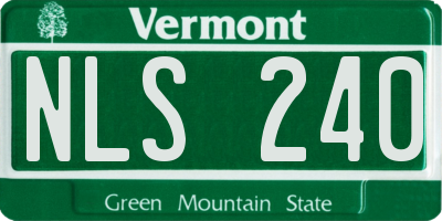 VT license plate NLS240