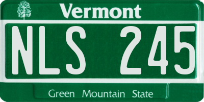VT license plate NLS245