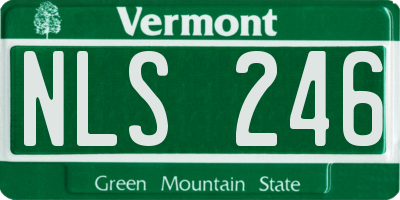 VT license plate NLS246