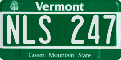 VT license plate NLS247
