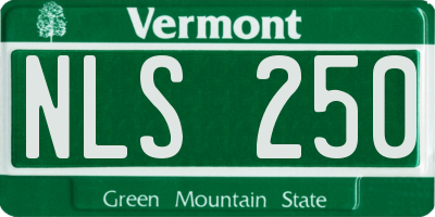 VT license plate NLS250