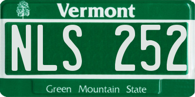 VT license plate NLS252