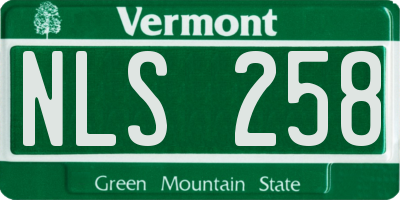 VT license plate NLS258