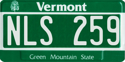 VT license plate NLS259