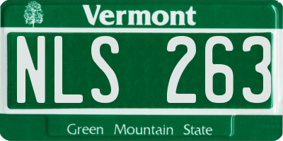 VT license plate NLS263