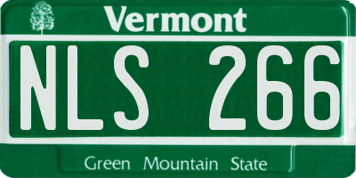 VT license plate NLS266