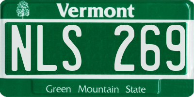 VT license plate NLS269