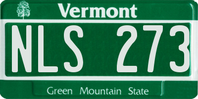 VT license plate NLS273