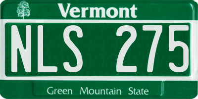VT license plate NLS275