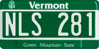 VT license plate NLS281