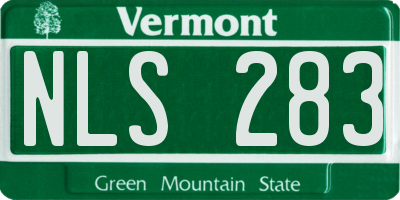 VT license plate NLS283