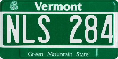 VT license plate NLS284