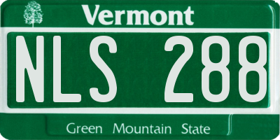 VT license plate NLS288