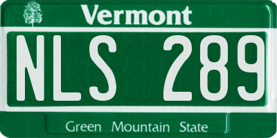 VT license plate NLS289