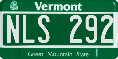 VT license plate NLS292