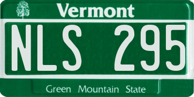 VT license plate NLS295