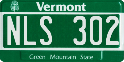 VT license plate NLS302