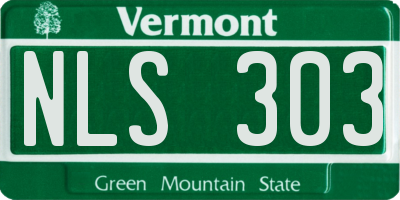 VT license plate NLS303