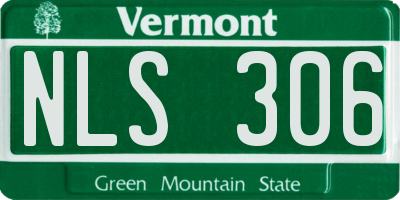 VT license plate NLS306