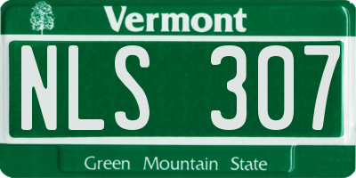 VT license plate NLS307