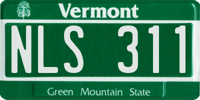 VT license plate NLS311
