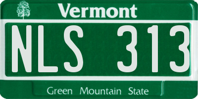 VT license plate NLS313