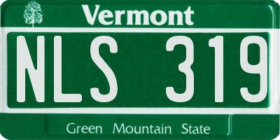 VT license plate NLS319