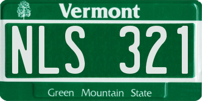 VT license plate NLS321