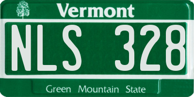 VT license plate NLS328