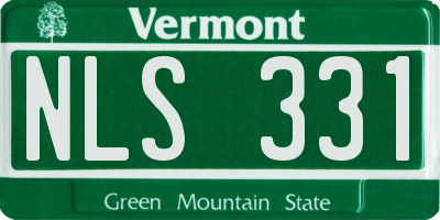 VT license plate NLS331